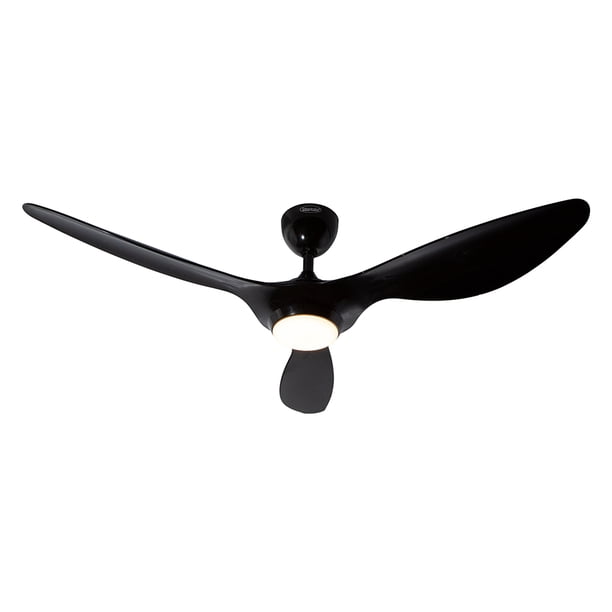 Ventilador De Techo Negro 1 Luz Led 12w 52 3 Velocidades LámparaYa 21437-2