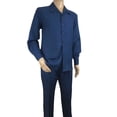 thumbnail image 3 of Men's MONTIQUE Two Piece Set Walking Leisure Suit 2391 Navy Tone on Tone, 3 of 9