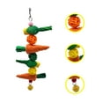 thumbnail image 4 of Large Bird Toys for African Grey, Macaws & Cockatoos – Natural Wood Chew Toys with Peppered Design – Durable Aviary Hanging Parrot Toys for Boredom Relief & Beak Health, 4 of 8