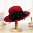 thumbnail image 6 of Veil Fedora Felt Hat: Derby Hats for Women 2025, Vintage Floral Veil Design Wide Brim Fedora Hats for Women, 6 of 14