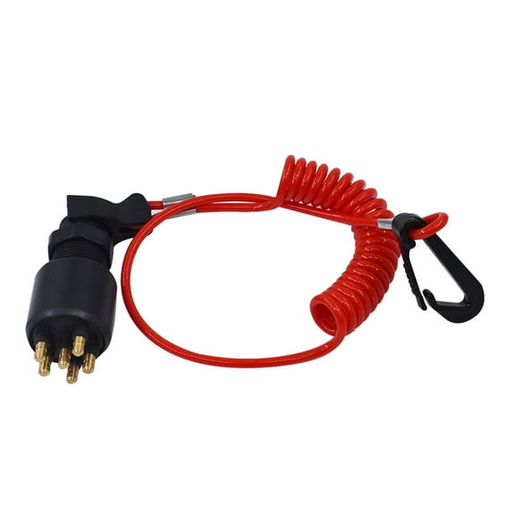 SEBLAFF 5005801 175974 Ignition Switch and Lanyard Replacement for OMC BRP Johnson Outboard Motor