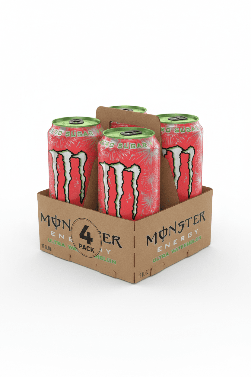 Monster Zero Sugar Ultra Peachy Keen Energy Drink, 4 Pack, 16 fl