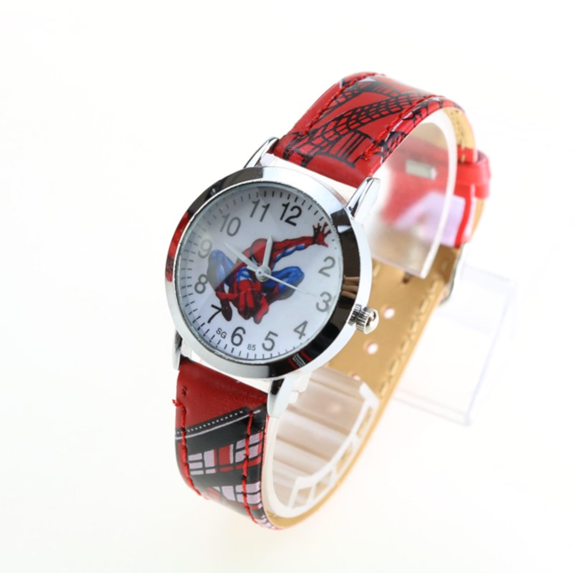 Spider-Man Watch Children's Red Band's Superhero Action Figure Spiderman  Watch-159