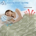 thumbnail image 3 of Sage Green Cooling Blanket,Lightweight Breathable Summer Throw Blanket with Double Sided Cold Effect,Geometric Flower Leaf Diamond Plaid Retro Picnic Blankets Bed Sheet for Hot Sleepers 50"x60", 3 of 8