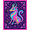 Pink, Pattern 2, variant on ODIKA 4x6 Machine Washable Non-Slip Area Rug, Magical Mythical Latch Hook Fantasy Needlework Project High Traffic Rug, Purple, 645759