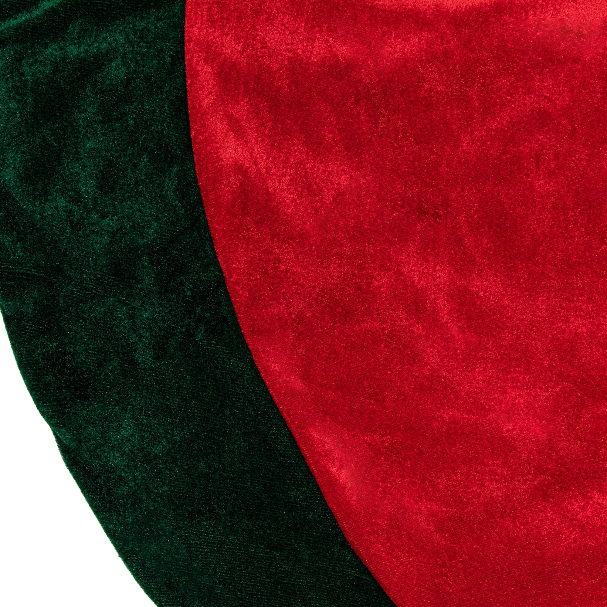 60" Red and Green Traditional Christmas Tree Skirt
