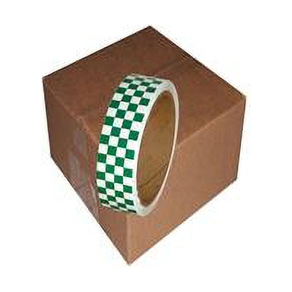 Laminated Checkerboard Outdoor Vinyl Tape 1" X 18 Yard Roll Green / White (24 Roll / Case)