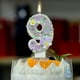 thumbnail image 1 of Velas número multicolor 1-9 y 0 para decoración de tarta • Velas de cera florales para cumpleaños • Set de 10 piezas para fiestas y celebraciones, 1 of 6
