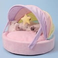 thumbnail image 4 of Mascota Cama Nido Cálido Suave Felpa Casa Yuyangstore cama de gato arcoiris, 4 of 8
