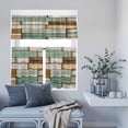 thumbnail image 6 of 3 Piece Kitchen Curtains and Valances Set Sage Green Vintage Cafe Curtains 36 Inch Length Brown Retro Farmhouse Elegant Pastoral Valance & Tier Curtain for Living Room Bedroom 54"x18"+27"x36"*2, 6 of 6