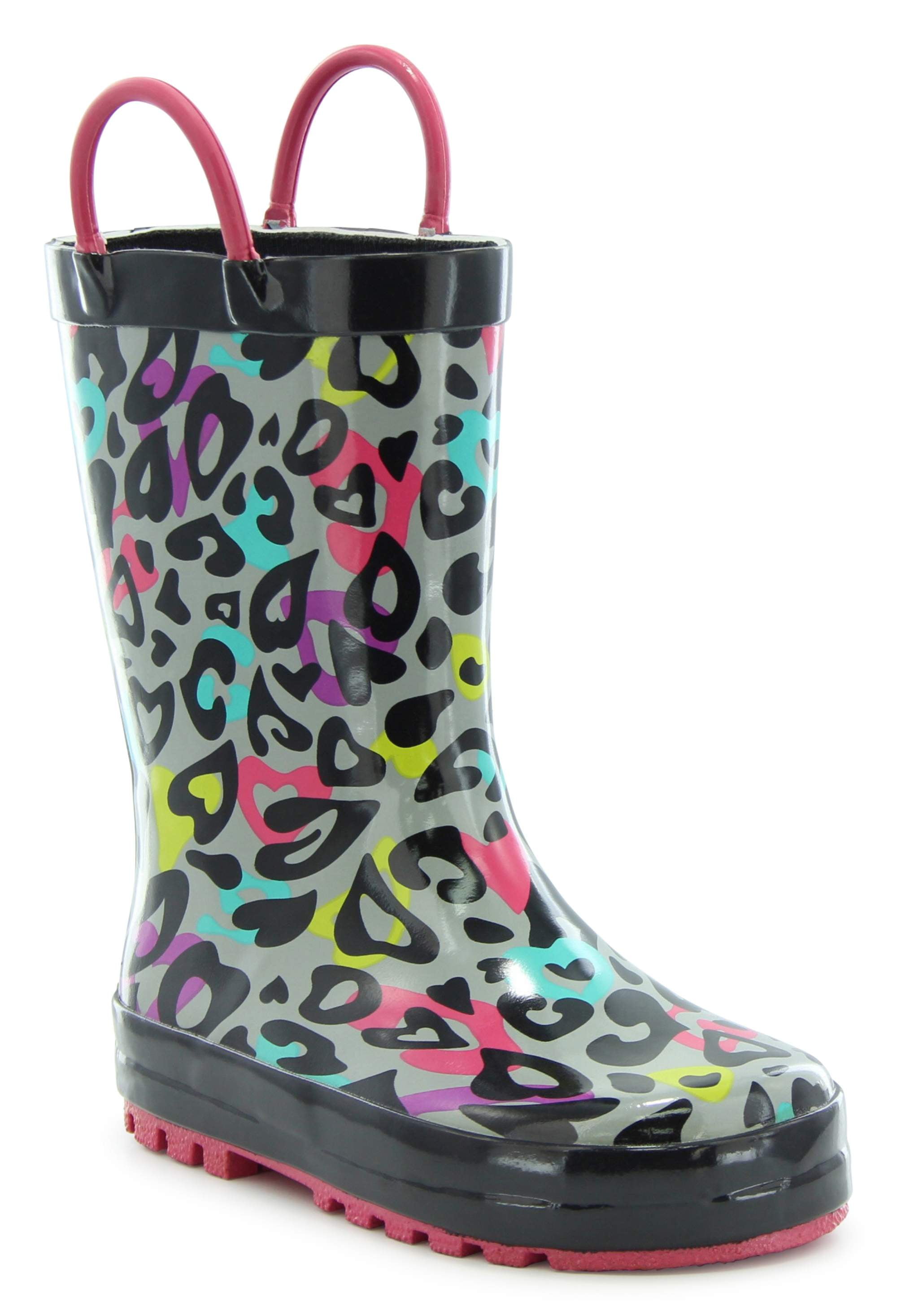 Groovy Leopard Girls' Rain Boot - Walmart.com
