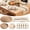 Brown, variant on 6 Sets Boho Table Runner and Woven Round Placemats Set, Black, 12x72 | Woven Placement for Dining with Boho Mats, Wood Bead Rings, Cloth Napkins, Burlap Runner Table Setting for Christmas Kitchen