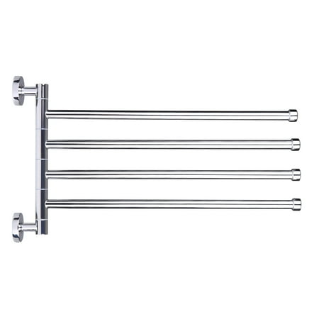 Space Saving Wall Mounted Stainless Steel Swivel Bar Towel Rack Multifunctional Bath Towel Holder Bathroom Towel Rack Towel Bar Walmart Canada