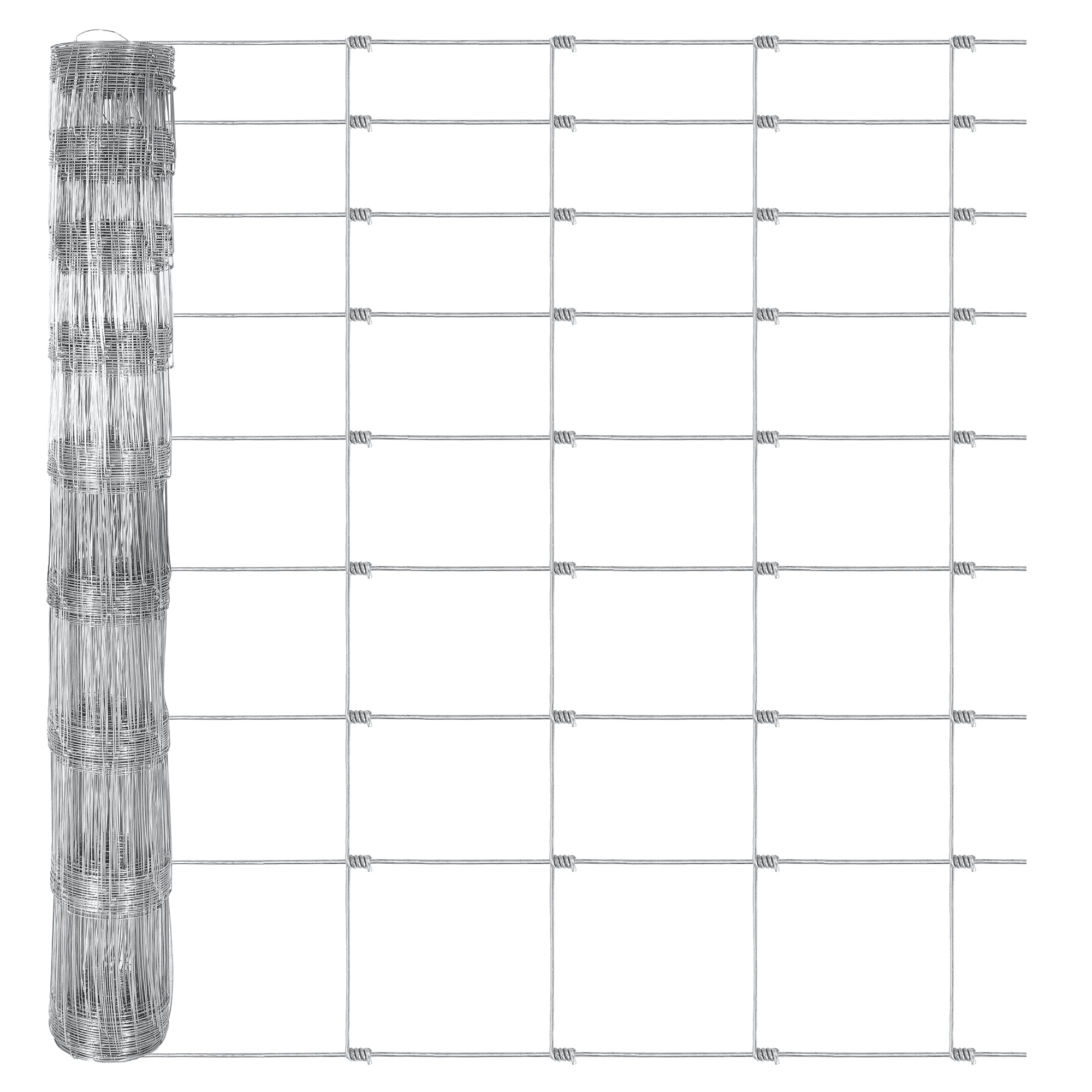 Gaderth 6Ft x 100Ft Heavy-Duty Galvanized Wire Livestock Fence, Durable Metal Mesh for Cattle, Goat & Deer Protection, Corrosion-Resistant Farm & Yard Barrier