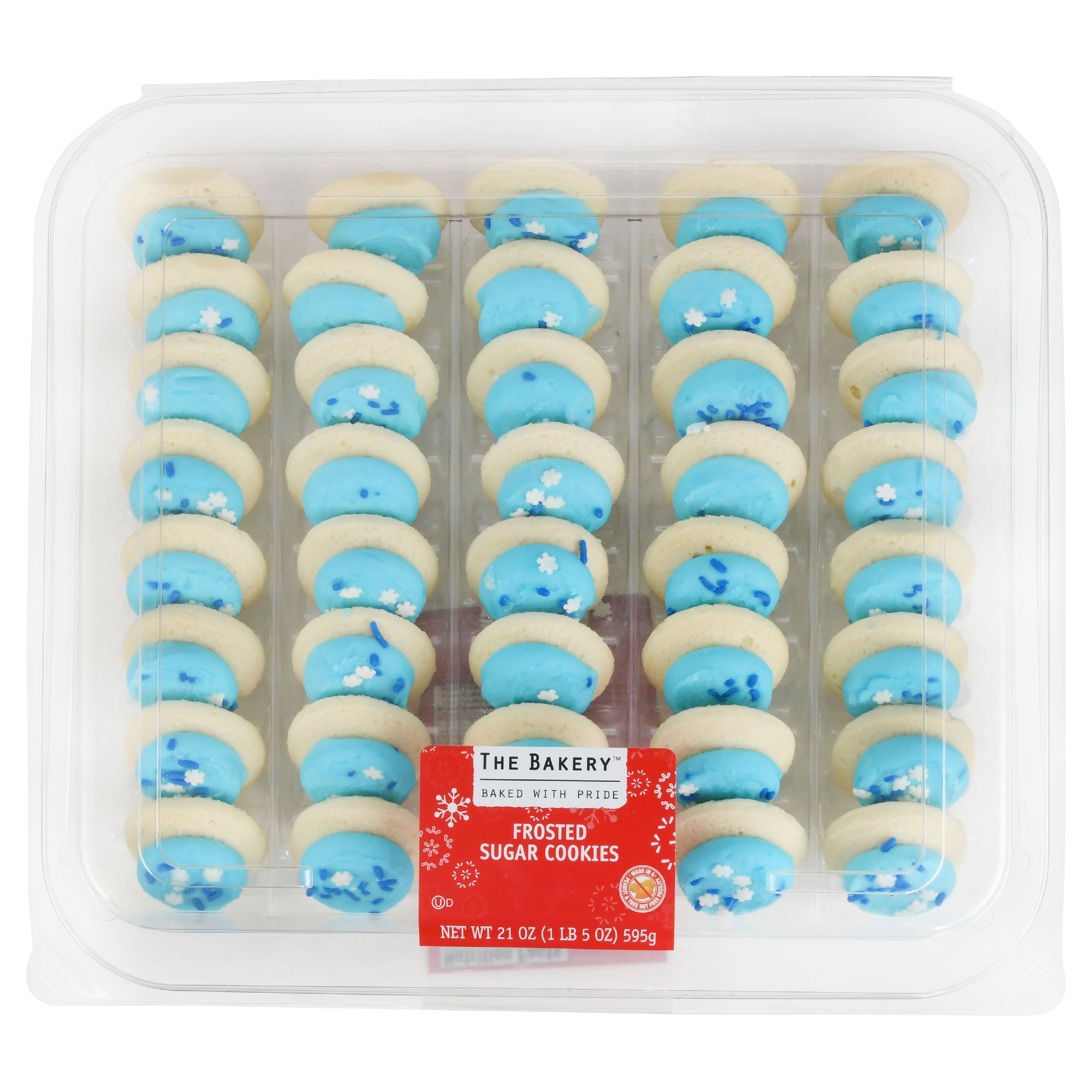 The Bakery Mini Christmas Frosted Sugar Cookies 21 Oz 44 Count Walmart Com Walmart Com