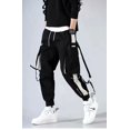 thumbnail image 1 of Loose Fit Multi Pocket Joggers For Spring Summer, Men's Street Style Waist Drawstring Casual Pants Cargo Pants For Fitness Outdo, 1 of 5
