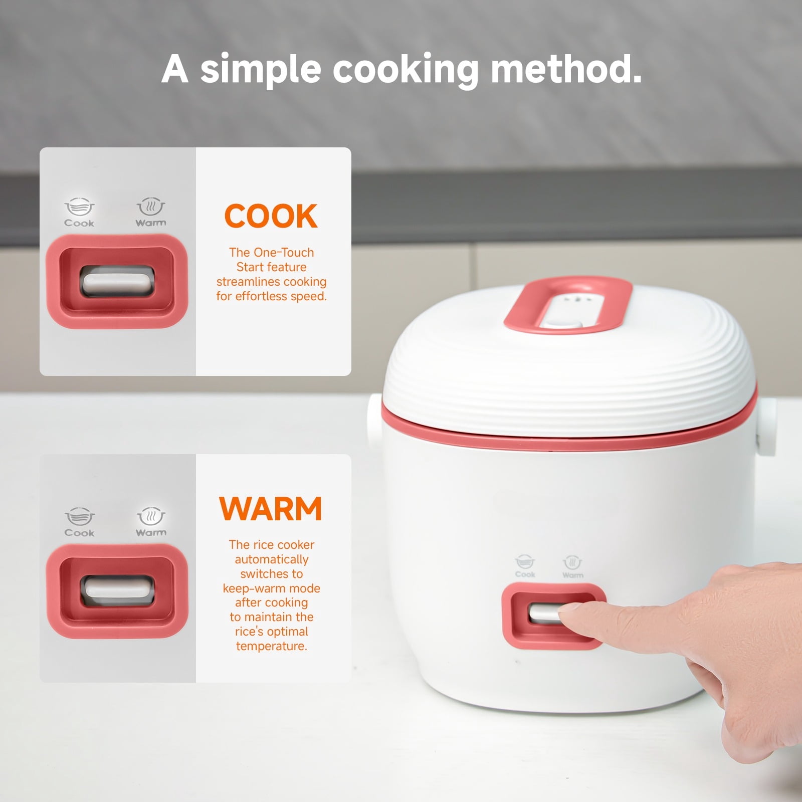 Mini Rice Cooker, Pink
