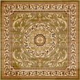 thumbnail image 2 of Unique Loom Versailles Collection Area Rug - Napoleon (7' 10" Square Light Green/Cream), 2 of 6