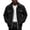 Black, variant on Mens Sherpa Fleece Trucker Jacket Zip Up Collared Jacket Casual Outerwear Jacket for Fall Winter