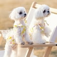 thumbnail image 3 of Hawaiian Dog Dress - Long Sling Fresh Print Double Hem Pet Vest Puppy Sleeveless Clothes & Eelgant Princess Doggie Dress, Perfect Beach Outfit for Female Pet Dogs, 3 of 7