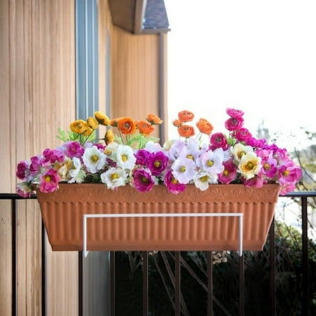 Flower Box Railing Brackets - Sun Joe FPH1801-B Deco Joe Flower Box Holder (Black)