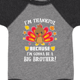 thumbnail image 4 of Inktastic Thanksgiving I'm Thankful Because I'm Gonna Be a Big Brother Boys or Girls Baby Bodysuit, 4 of 5