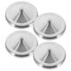 thumbnail image 5 of 4 tapas de acero inoxidable resistentes y a prueba de polvo (plateadas), 5 of 8