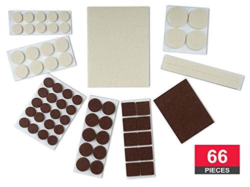 Details about   12 Round FELT floor PROTECTOR PADs 1" " self-stick adhesive chair table slider 