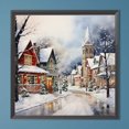 thumbnail image 2 of Pintura de diamante 5D DIY, taladro redondo completo, Kit de calle de invierno nevado, decoración del hogar FLhrweasw Nuevo, 2 of 9