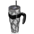 thumbnail image 2 of 40oz Tumbler,Gray Halloween White Ghosts Insulated Tumblers with Removable Handle,Stainless Steel Double Vacuum Coffee Tumbler Cup with Straw for Home,Office,Travel,Party, 2 of 5