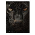 thumbnail image 3 of Designart "Black White Panther modern Encounter" Animals Print on Natural Pine Wood, 3 of 5