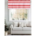 thumbnail image 5 of Valances for Windows Pink Red Gradient Striped Rod Pocket Cafe Window Treatments Valance Curtains for Kitchen Bathroom Laundry Basement Windows 56"x16", 5 of 9