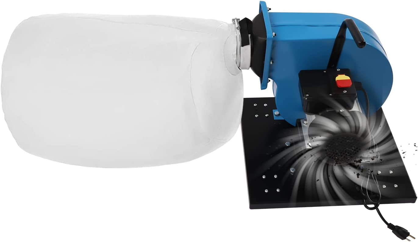 Miumaeov 1HP Dust Collector, 550 CFM Wheeled Jet Dust Collection