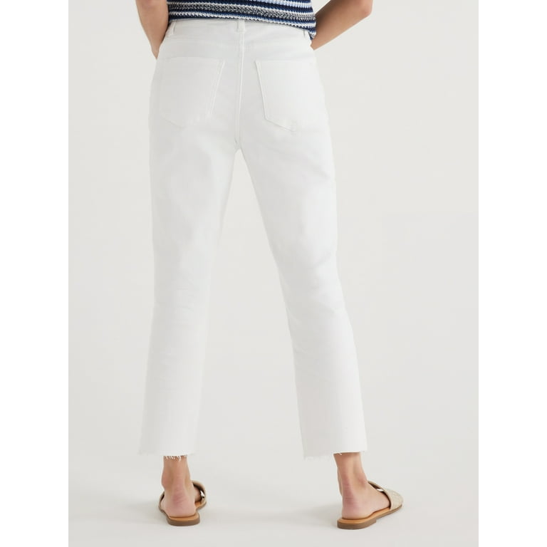 High Rise Cropped Jeans for Women