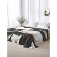 thumbnail image 5 of Farmhouse Floral Queen Size Flat Sheet, Wrinkleproof & Fadeproof Cooling Flat Bed Sheet Only, Magnolia Flowers Vintage Blackboard Breathable Soft Bedding Top Sheets 90 x 102 Inches, 5 of 8