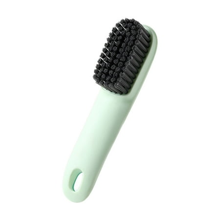 

Thinsont Shoes Cleaning Brush Long Handle Bathroom Manual Plastic Laundry Scrubber Clean Stains Removal Scrubbing with Hook Green