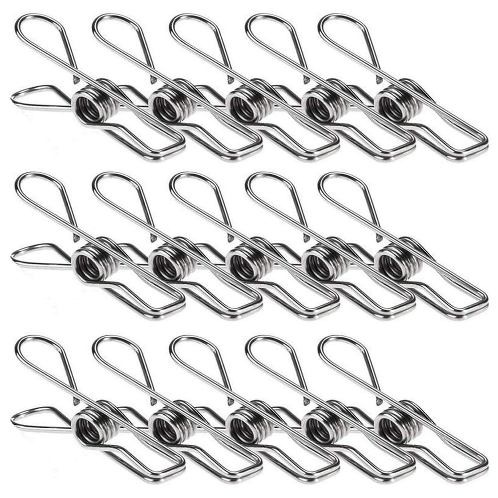 LNKOO 20 Pack Heavy Duty Stainless Steel Wire Clips for Drying on