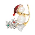 thumbnail image 2 of Broche navideño Yinane con diamantes de imitación 3D multifuncional para decoración y regalo ligero, 2 of 8