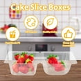 thumbnail image 3 of Grusce 120 Pcs Clear Plastic Hinged Take Out Containers Disposable Clamshell Food Cake Containers with Lids 5.5 x 4.7 x 3.7 inch for Dessert,Cakes,Cookies Salads,Pasta,Sandwiches, 3 of 9