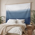 thumbnail image 3 of Navy Blue Ombre Large Tapestry for Bedroom Wall Hanging Tapestry, Modern Abstract Art Texture Ceiling Backdrop Tapestries Poster Blanket Wall Decor for Teens Room Living Room Dorm 85" x 90", 3 of 8