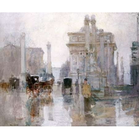 - After The Rain The Dewey Arch Madison Square Park New York Canvas Art - Paul Cornoyer (20 x 24)