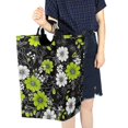 thumbnail image 4 of Yayeee Freestanding Laundry Hamper with Handle Collapsible Large Storage Basket for Clothes, White Flower Pattern, 4 of 7