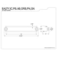 thumbnail image 2 of Kingston Brass Milano 24" Double Porte-Serviettes, 2 of 2