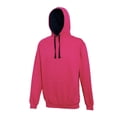 thumbnail image 1 of Awdis - Sudadera con capucha Modelo Varsity - Correr/Fitness/Gym/Deporte (Rosa Hot / Marino frances), 1 of 2