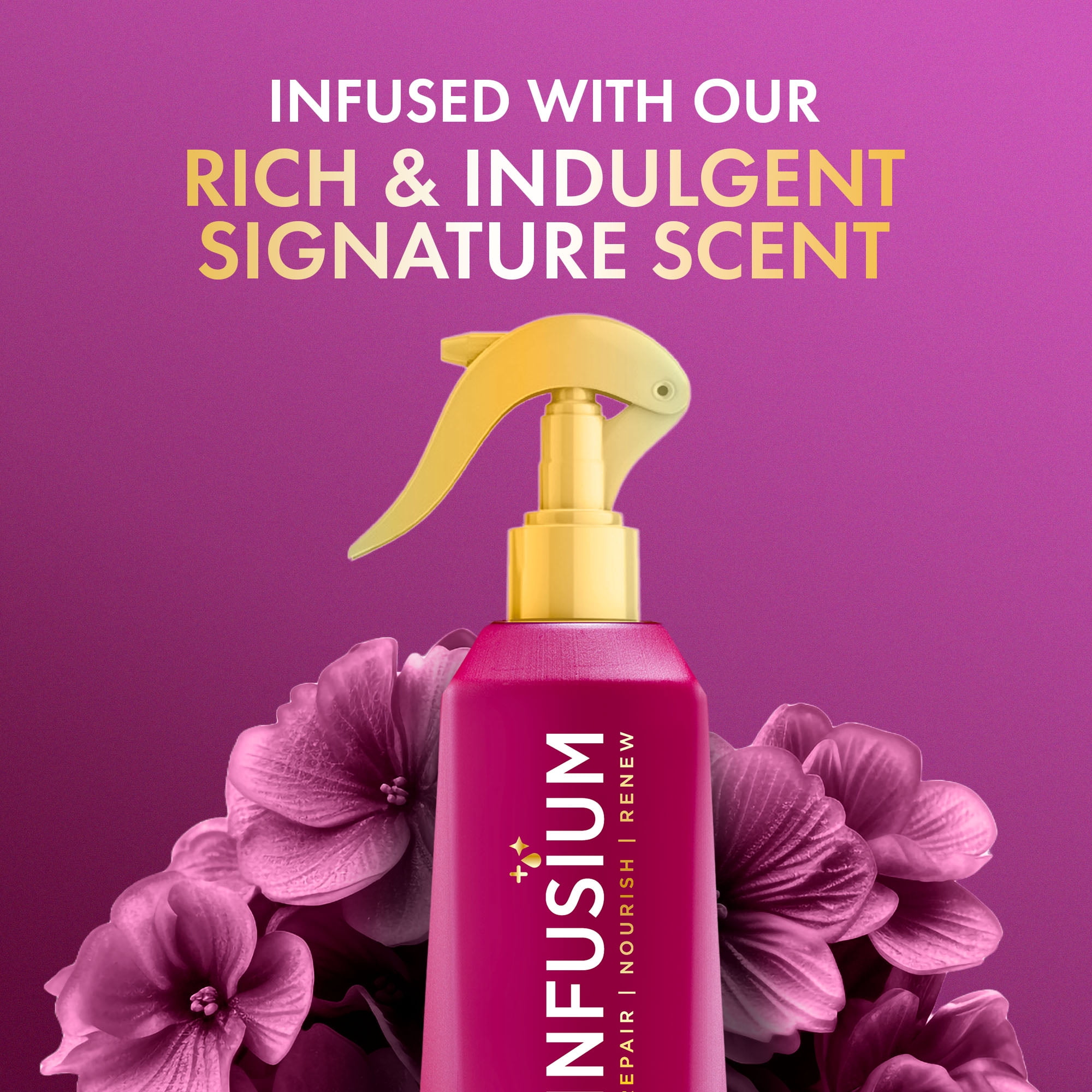 (2 pack) Infusium Repair & Replenish Leave-in Treatment Spray for All Hair Types, with Niacinamide, Argan Oil & Ceramides, 13 fl oz