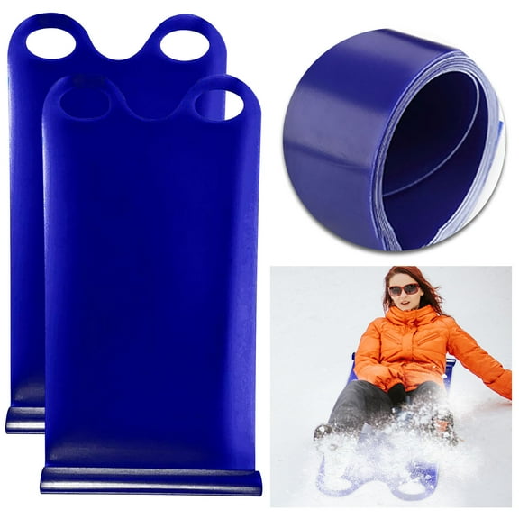 MORESEC under $5 Snow Sled For Adults, 2 Pack Plastic Snow Sled Board,Outdoor Winter Snow Sled for AdultsKids,Grass Sand Sliding Sled,Heavy Duty Snow Sledding Toboggan