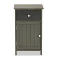 thumbnail image 4 of Baxton Studio Barend Bois Gris et Fusain Fini 1 Tiroir Armoire de Rangement, 4 of 10