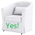 thumbnail image 2 of Cover Only! Chair is Not Included! Ektorp Tullsta Chair Cover Replacement Only Compatible for IKEA Tullsta Armchair Sofa Slipcover ! (Dark Gray Cotton), 2 of 5