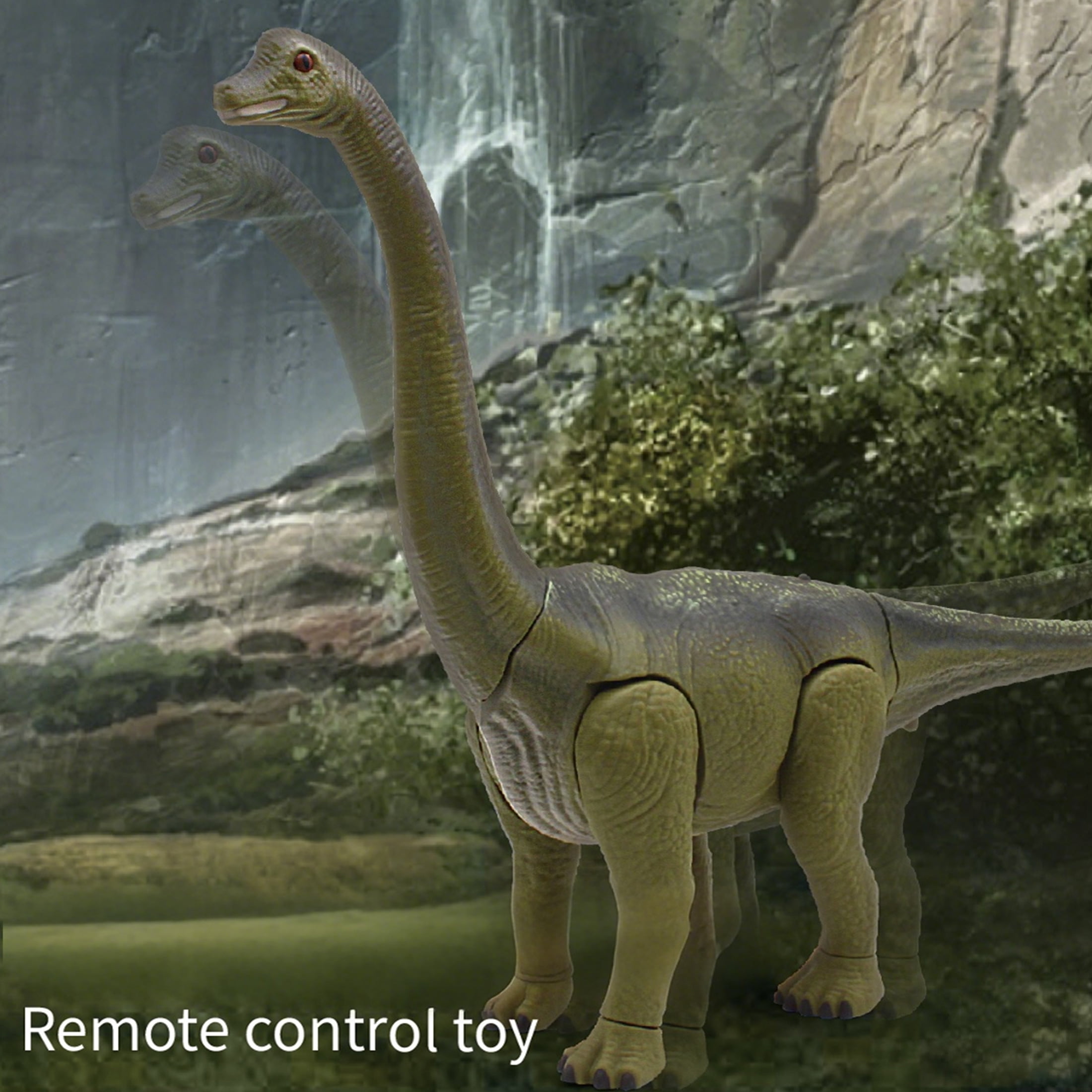 KOPPOP Infrared Remote Control Brachiosaurus, Long Neck Dinosaur with Smooth Walking Motion & Easy Operation Educational Animal Model