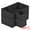 Black, variant on Unique Bargains Collapsible Storage Bin with Zipper for Shelves Closet Beige 3PCS
